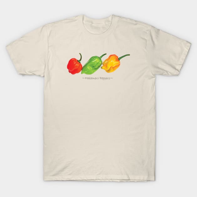 Habanero Peppers Dark T-Shirt by pasnthroo